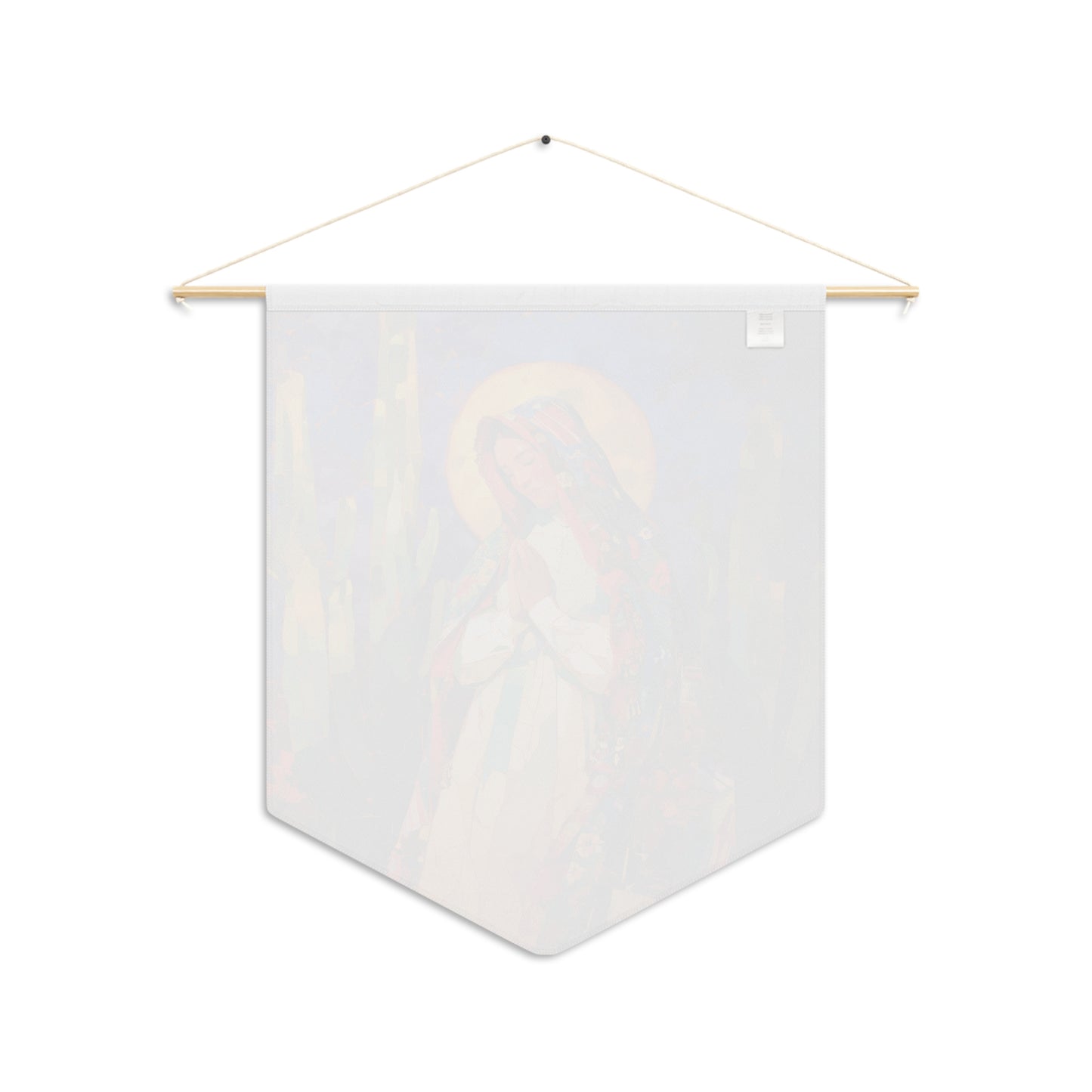 Radiant Light of Our Lady of Guadalupe Pennant / Banner / Wall Hanging - Prayer room art - 18" x 21" - Catholic Gift