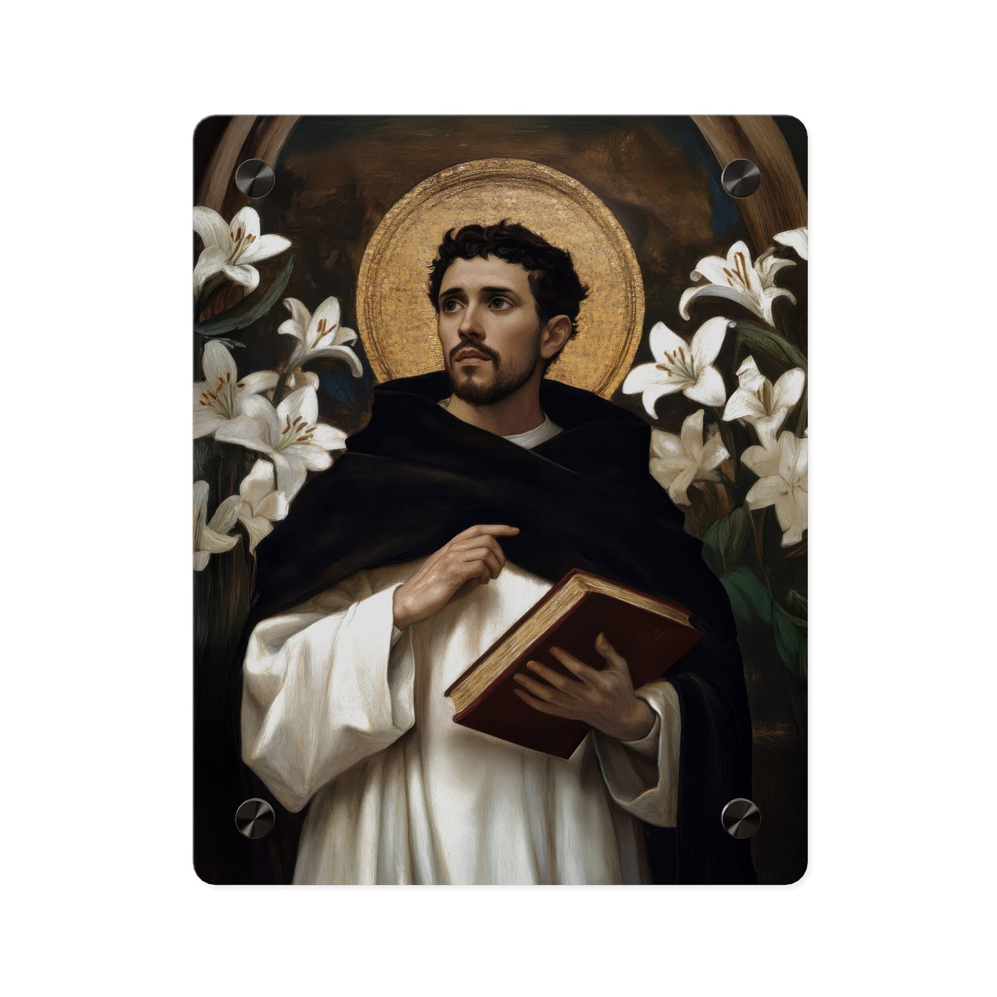 Saint Dominic Wall Art Panel - Ready to Hang Acrylic Print - Catholic Saint Art - Patron Saint Print - No Frame needed