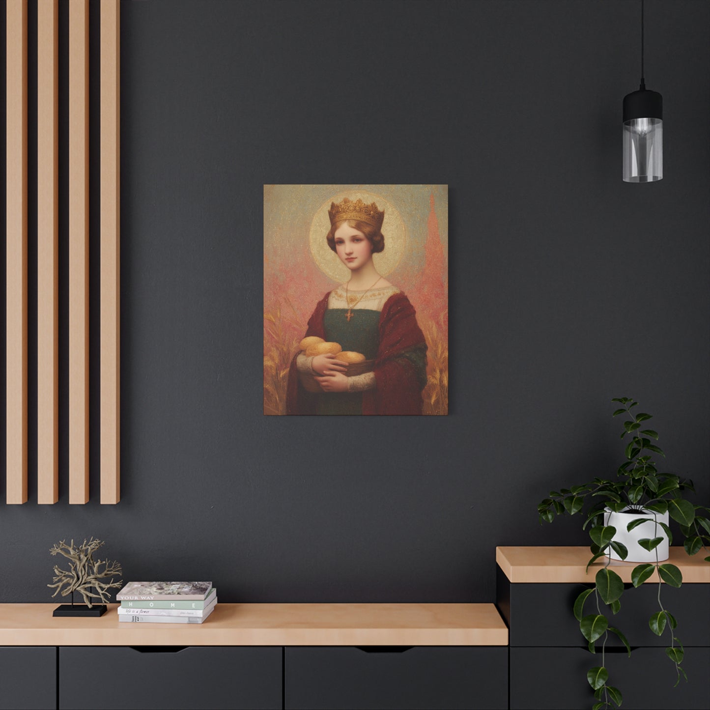 Saint Elizabeth of Hungary - Gallery Wrapped Canvas - Print - Religious Art for your Home - Catholic Patron Saint Art - Princess