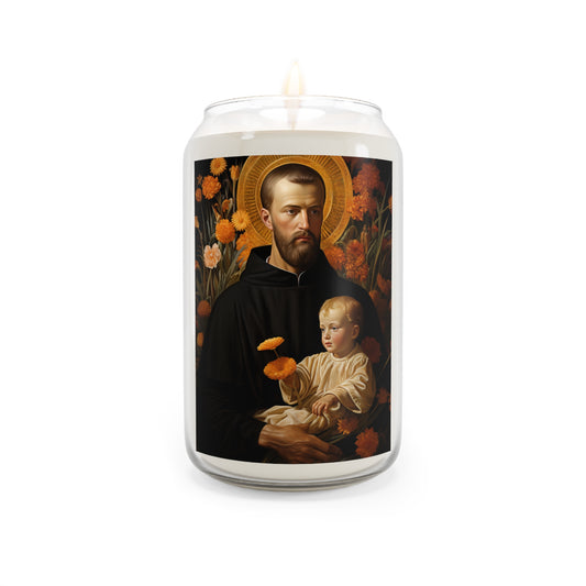 Saint Cajetan - Scented Prayer Candle, 13.75oz - Tall Size - Religious Prayer Candle - Catholic Art