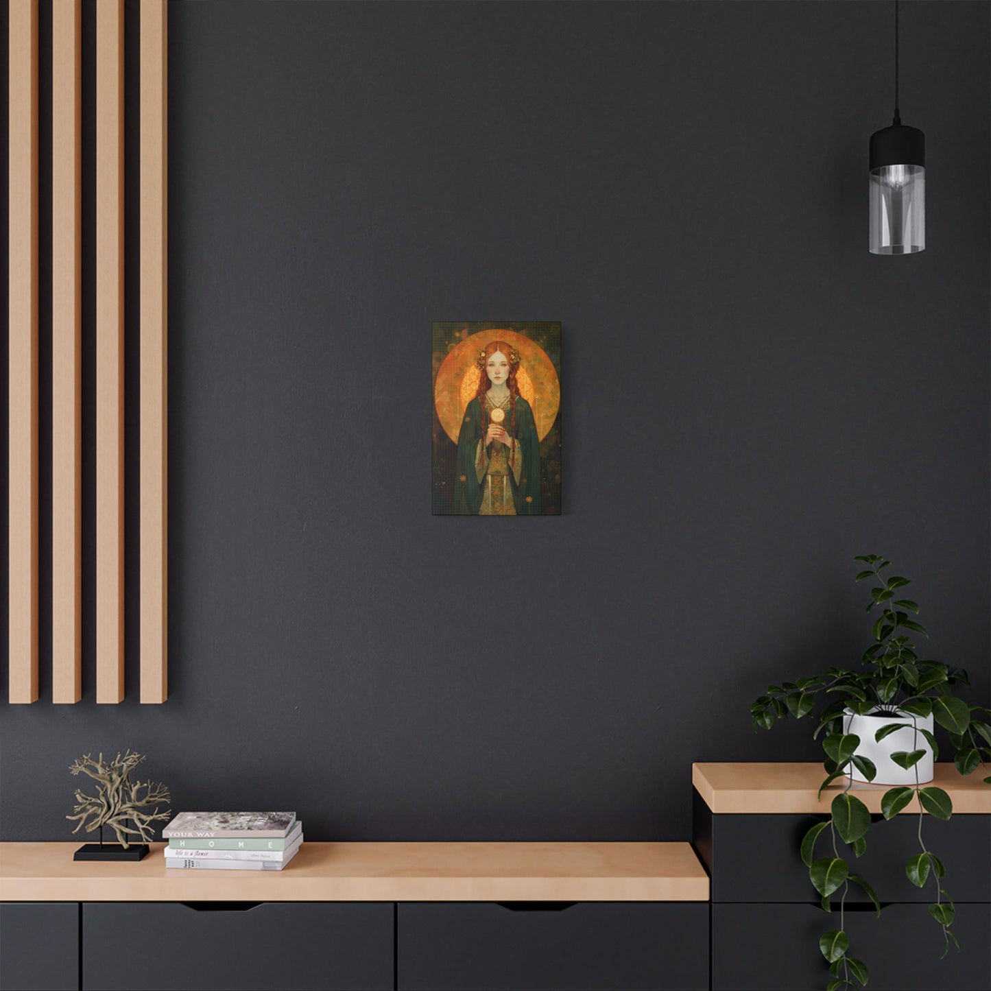 Saint Brigid of Ireland Canvas Print - Multiple Sizes - Catholic Home art - Museum Wrapped Canvas - Sanctified Souls Print