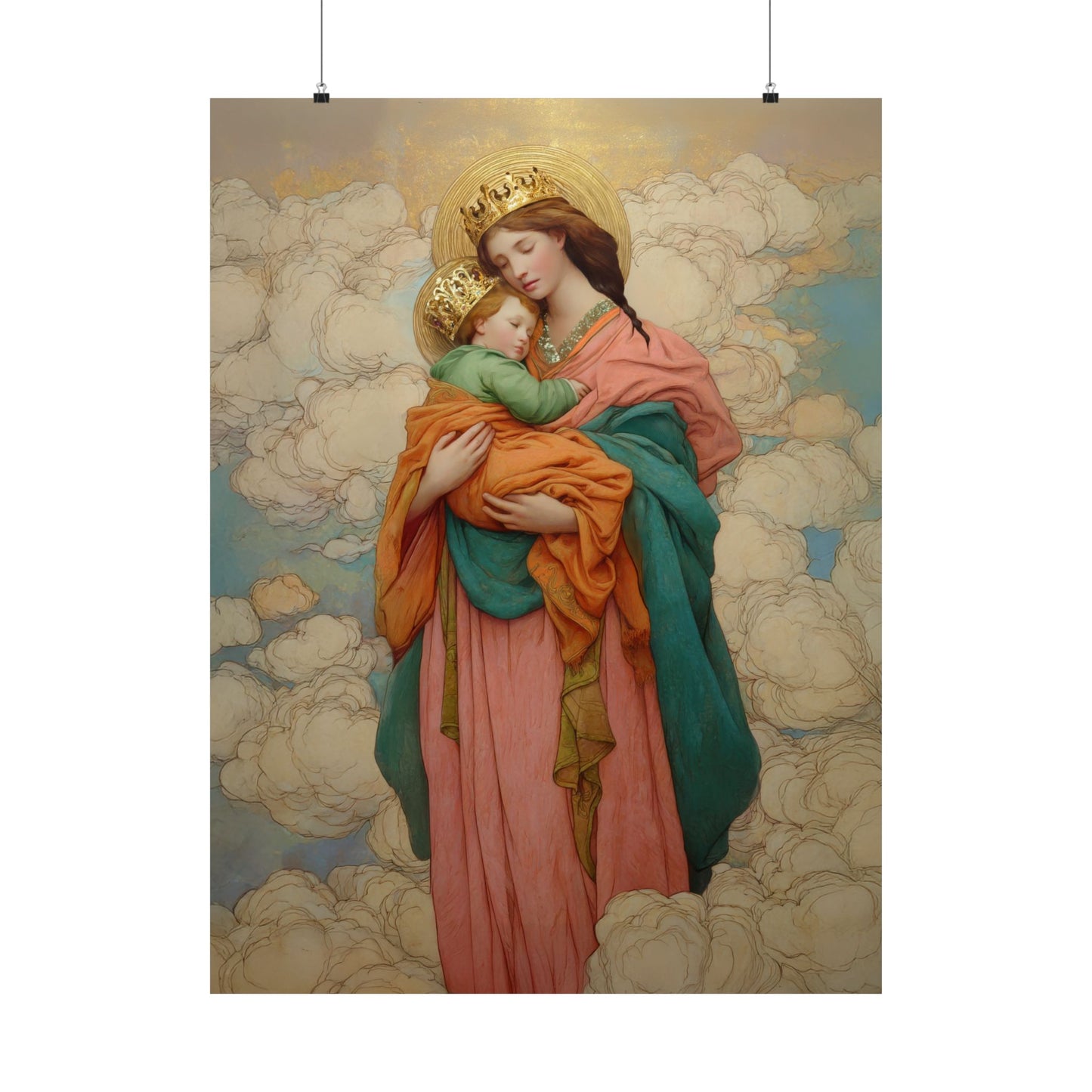 Our Lady, Strong and Tender - Mary, Help of Christians - Sanctified Souls Print - Multiple Sizes - Premium Matte Vertical Posters