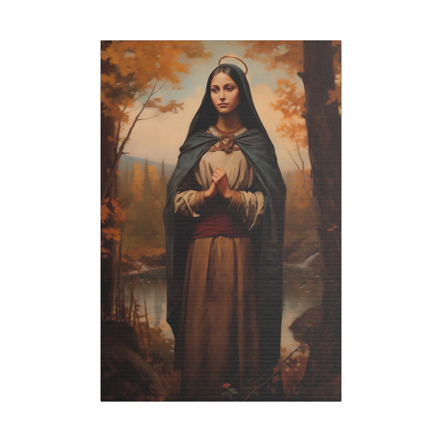 Saint Kateri Tekakwitha -  Museum Wrapped Canvas - Sanctified Souls Print - Religious Art for your Home