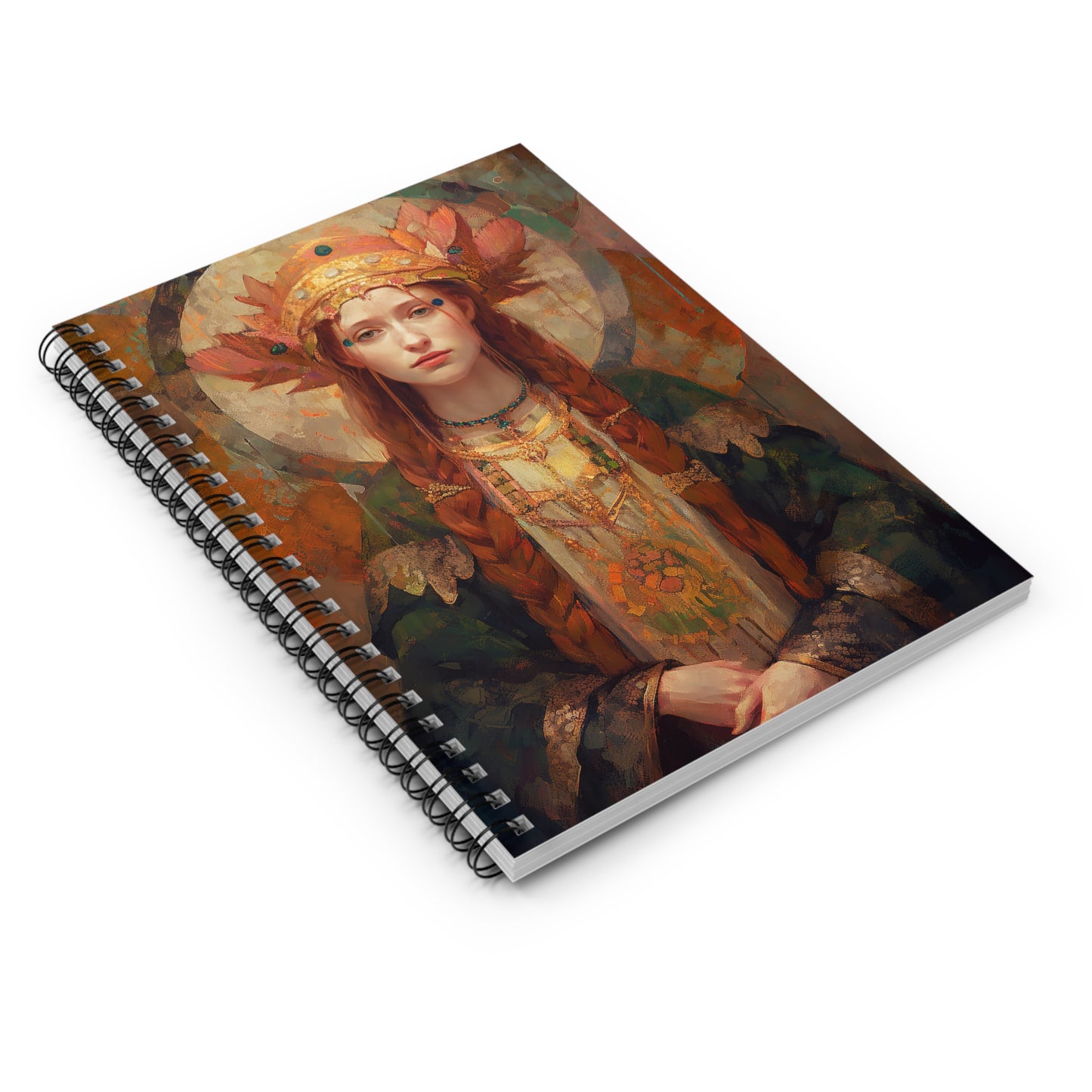 Saint Margaret of Scotland Journal - Sanctified Souls Art - Religious Based Notebook - Spiral Notebook - Ruled Line