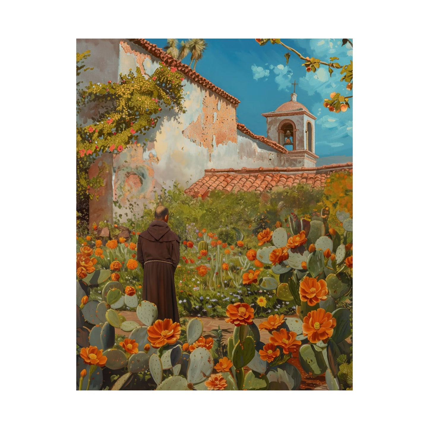 Saint Junípero Serra - Sanctified Souls Print - Multiple Sizes - Premium Matte Vertical Posters - California Santa Barbara Mission