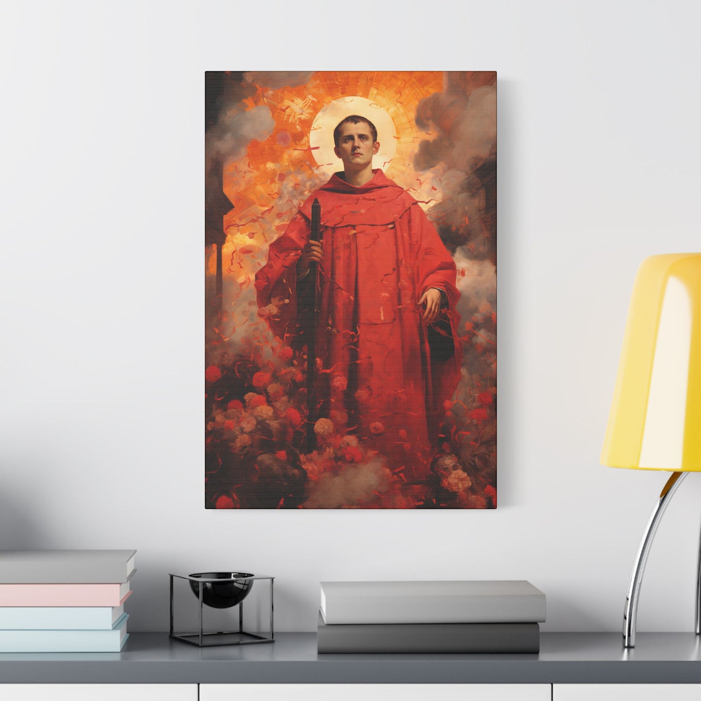 Saint Lawrence Deacon and Martyr Canvas Print - Multiple Sizes - Catholic Home art - Museum Wrapped Canvas - Sanctified Souls Print