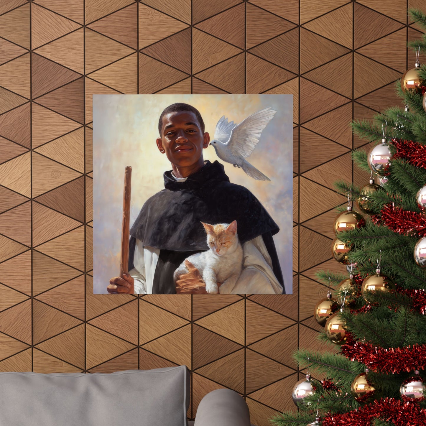 Saint Martin de Porres - Sanctified Souls Print - Multiple Sizes - Premium Matte Vertical Posters