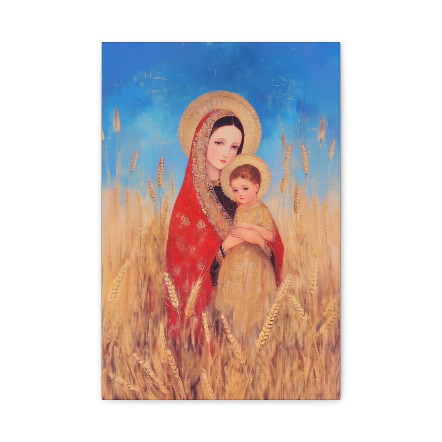 Our Lady of the Harvest  - Multiple Sizes - Catholic Home art - Museum Wrapped Canvas - Sanctified Souls Print