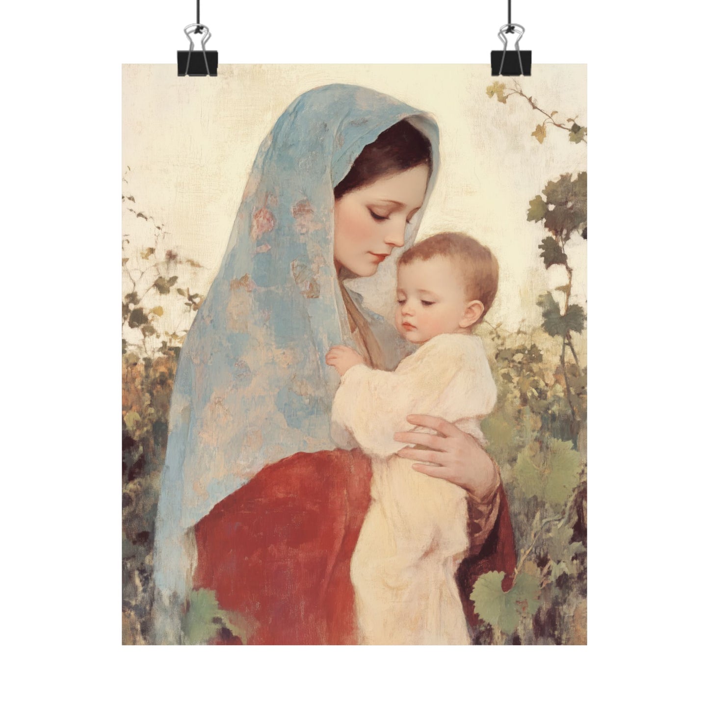Our Lady of the Grapes / Out Lady of the Harvest - Sanctified Souls Print - Multiple Sizes - Premium Matte Vertical Posters - Mother Mary