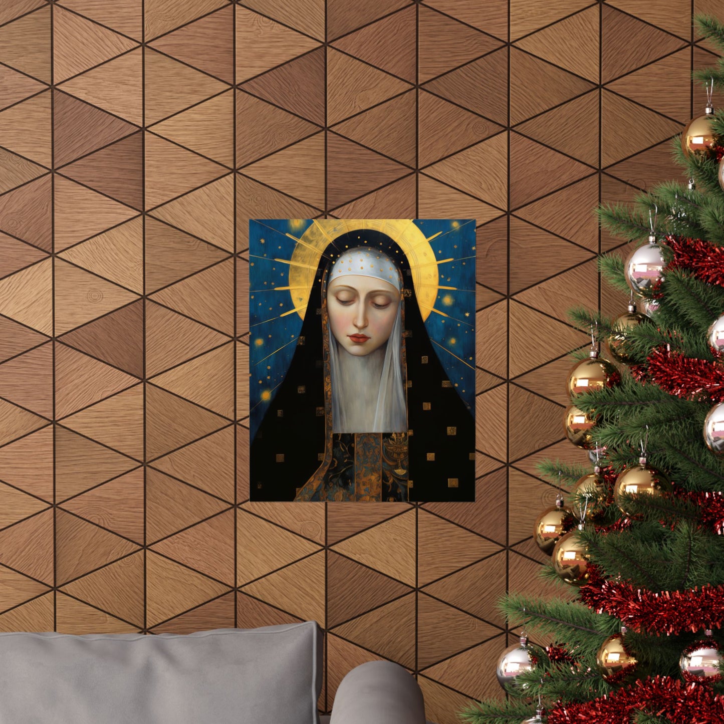 Saint Brigid of Sweden - Sanctified Souls Print - Multiple Sizes - Premium Matte Vertical Posters - Catholic Religious Art for the home