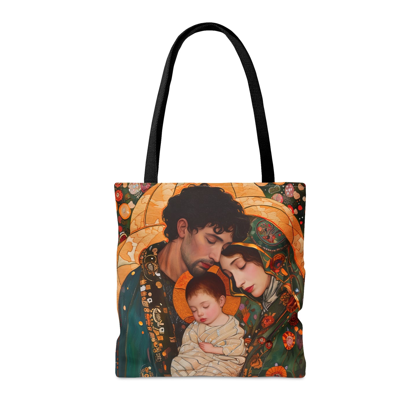 Guiding Light - Mary, Joseph, and the Infant Jesus Tote Bag - Large Medium Small Faith Art Bag - Holy Family Purse - Double Sided