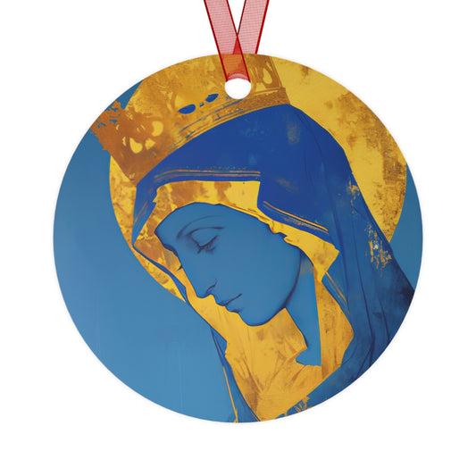 Mother Mary - Light of All Faithful Metal Ornament - Religious Holiday Christmas Ornament and Keepsake - Catholic Keepsake