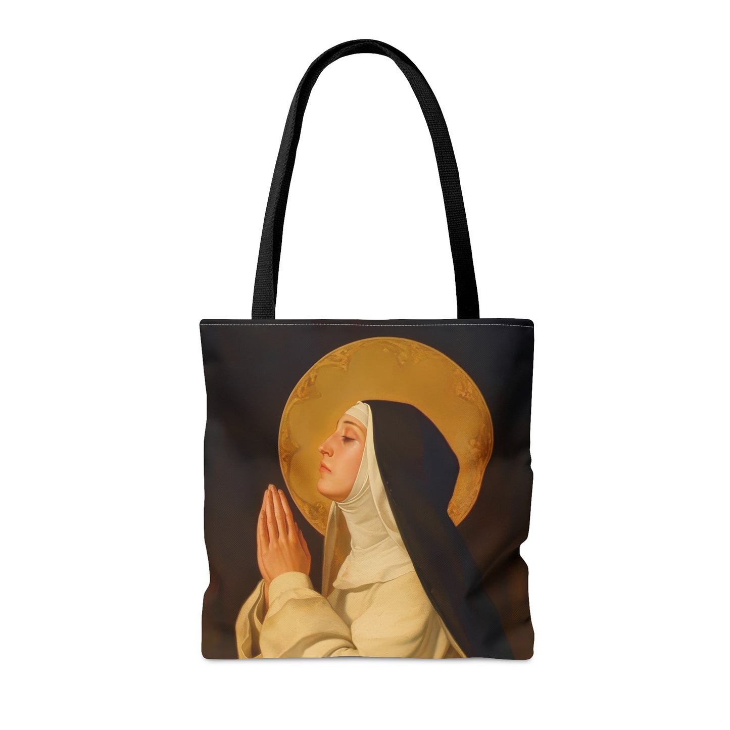 Saint Lutgardis Tote Bag - Large Medium Small Faith Art Bag - Catholic Faith Purse - Religious Carry All Reusable Tote Bag