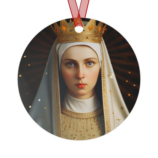 Saint Kinga of Poland Metal Ornament - Religious Holiday Christmas Ornament and Keepsake - Double sided - Prayer Ornament - Catholic Gift
