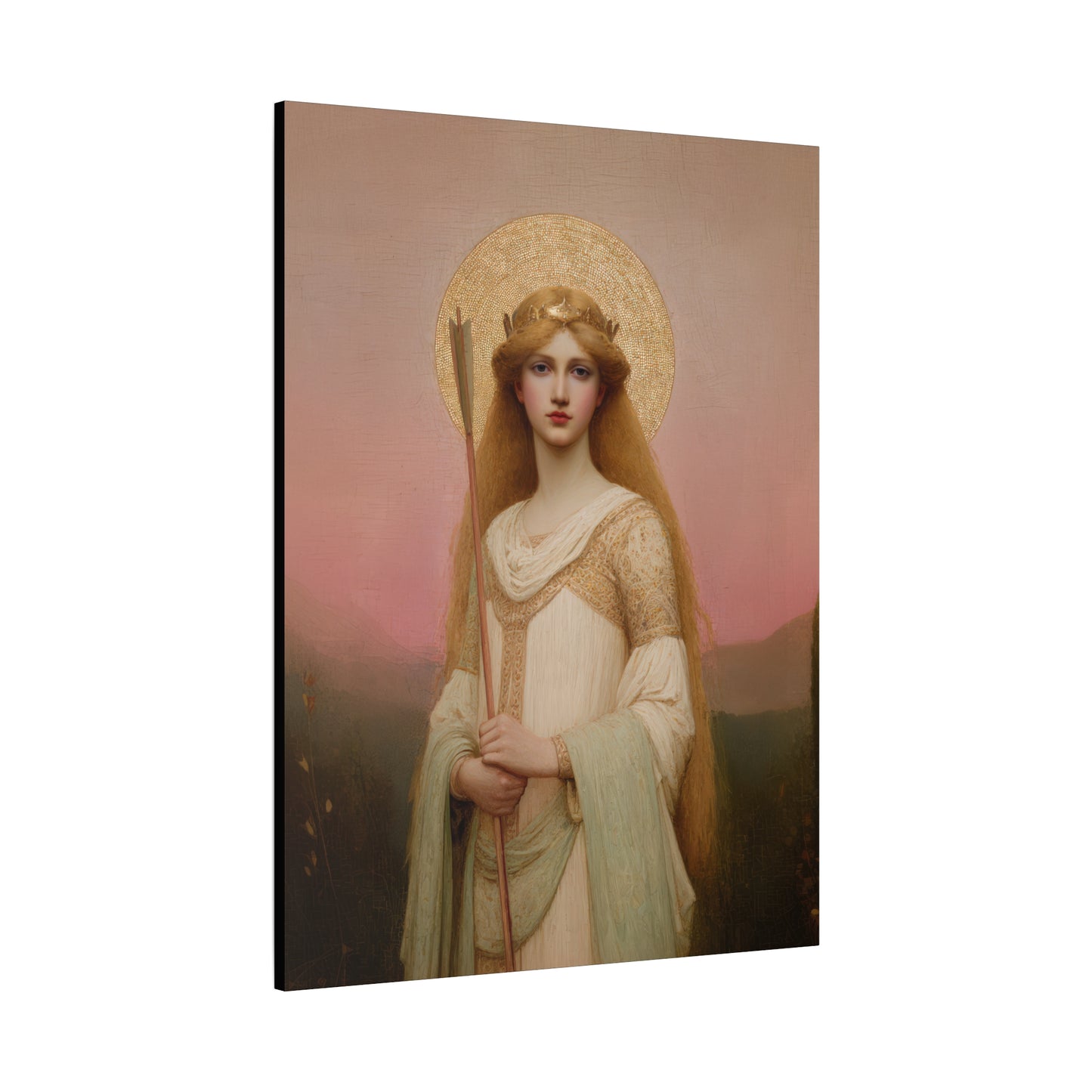 Saint Ursula -  Museum Wrapped Canvas - Sanctified Souls Print - Religious Art for your Home - Catholic Patron Saint Art