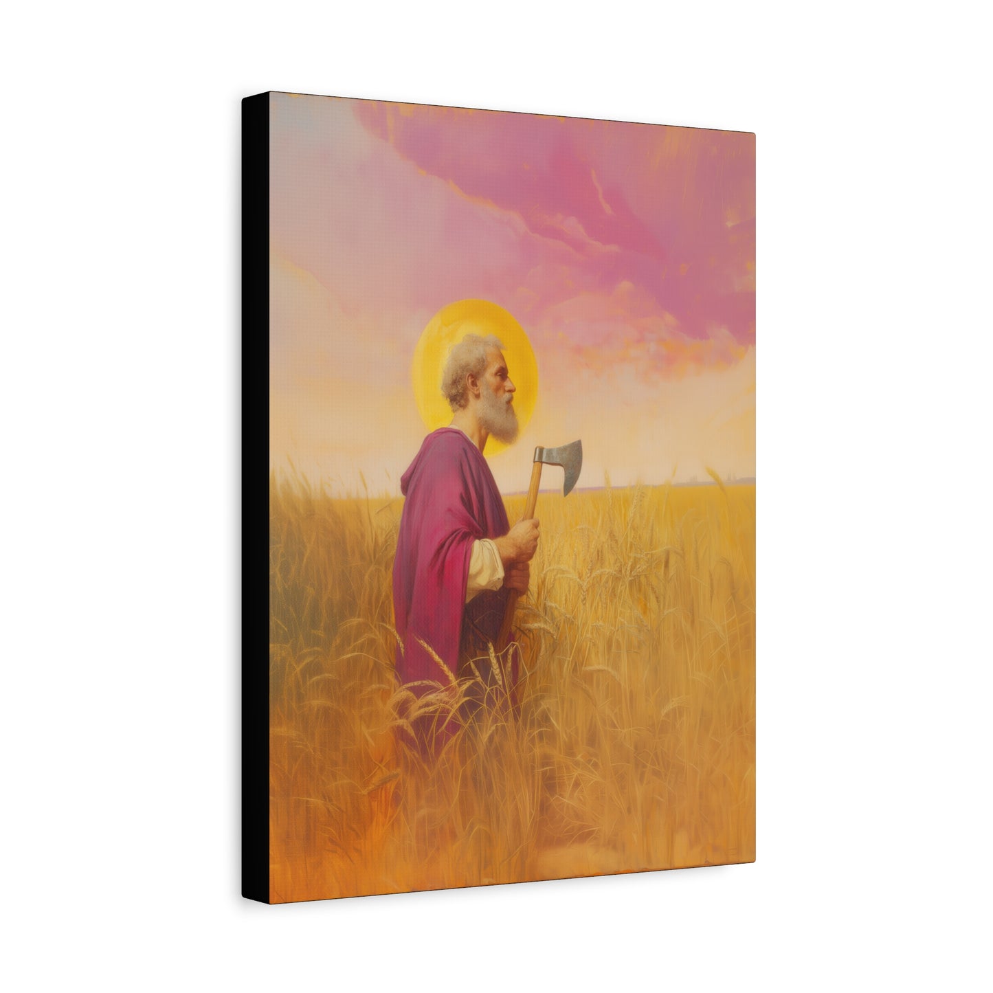 Saint Matthias -  Museum Wrapped Canvas - Sanctified Souls Print - Religious Art for your Home - Catholic Patron Saint Art