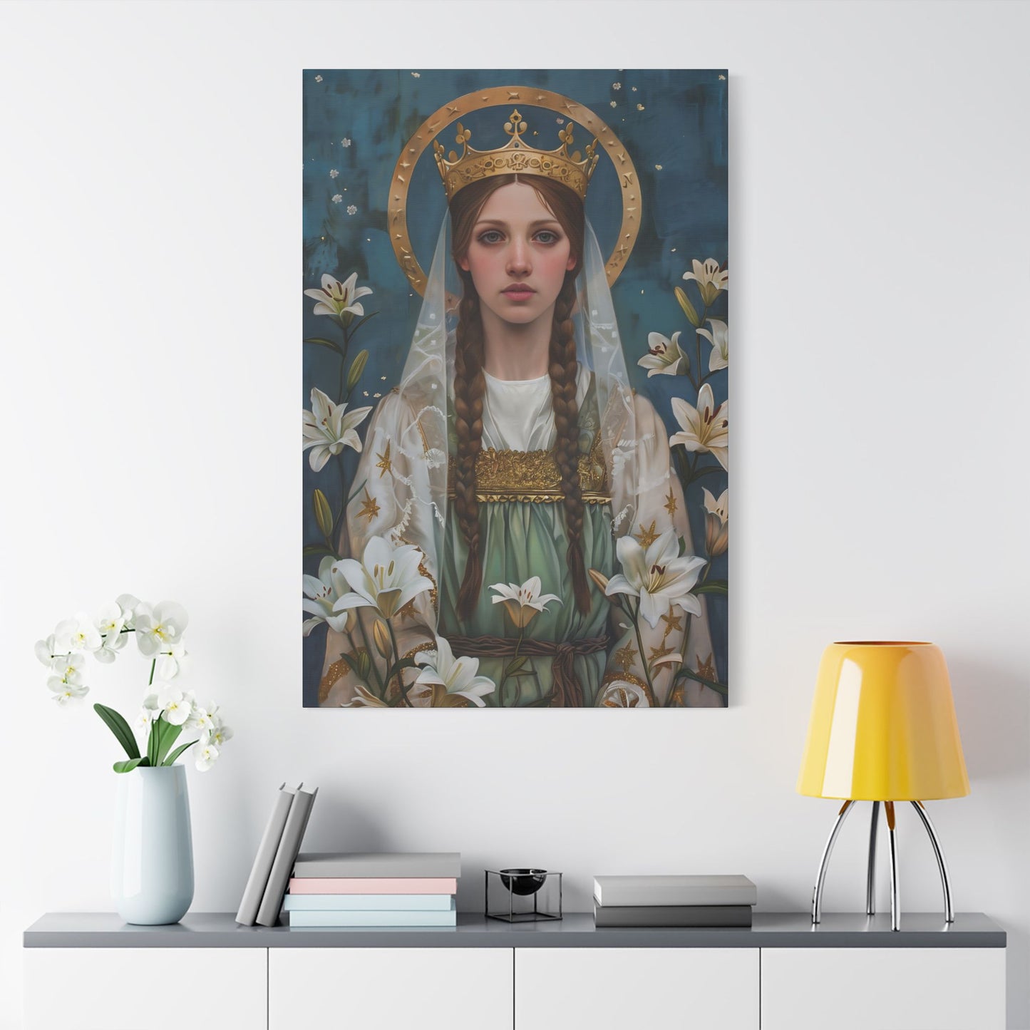Saint Isabel of France - Museum Wrapped Canvas - Sanctified Souls Print - Religious Art - Catholic Saint