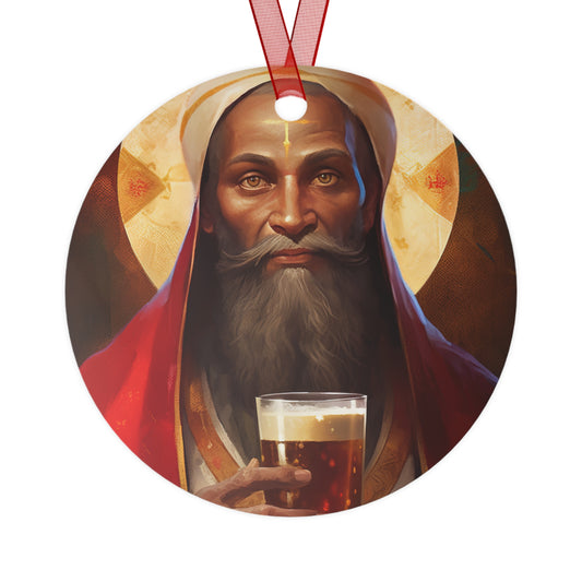 Saint Augustine of Hippo Metal Ornament - Religious Holiday Christmas Ornament and Keepsake - Double sided