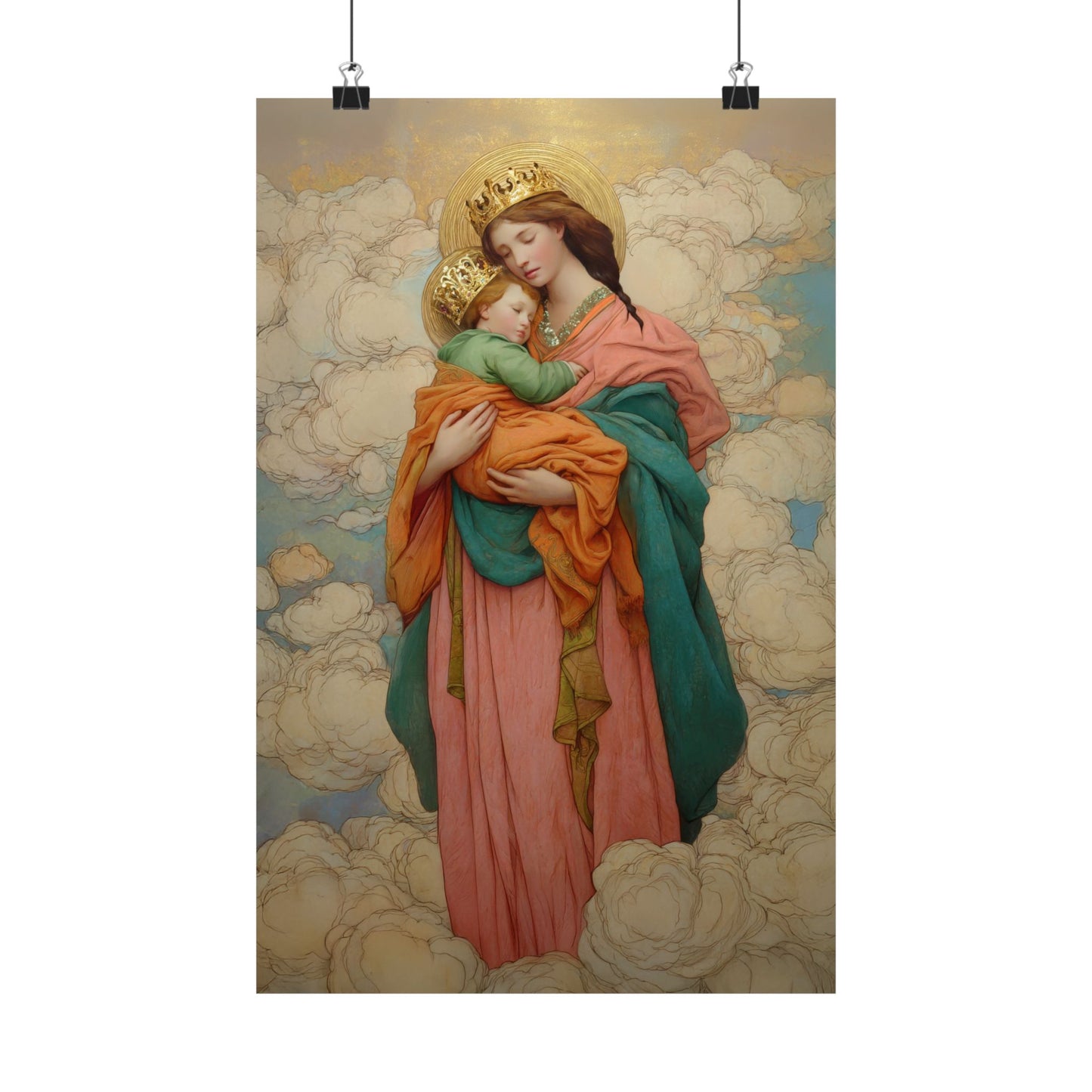 Our Lady, Strong and Tender - Mary, Help of Christians - Sanctified Souls Print - Multiple Sizes - Premium Matte Vertical Posters