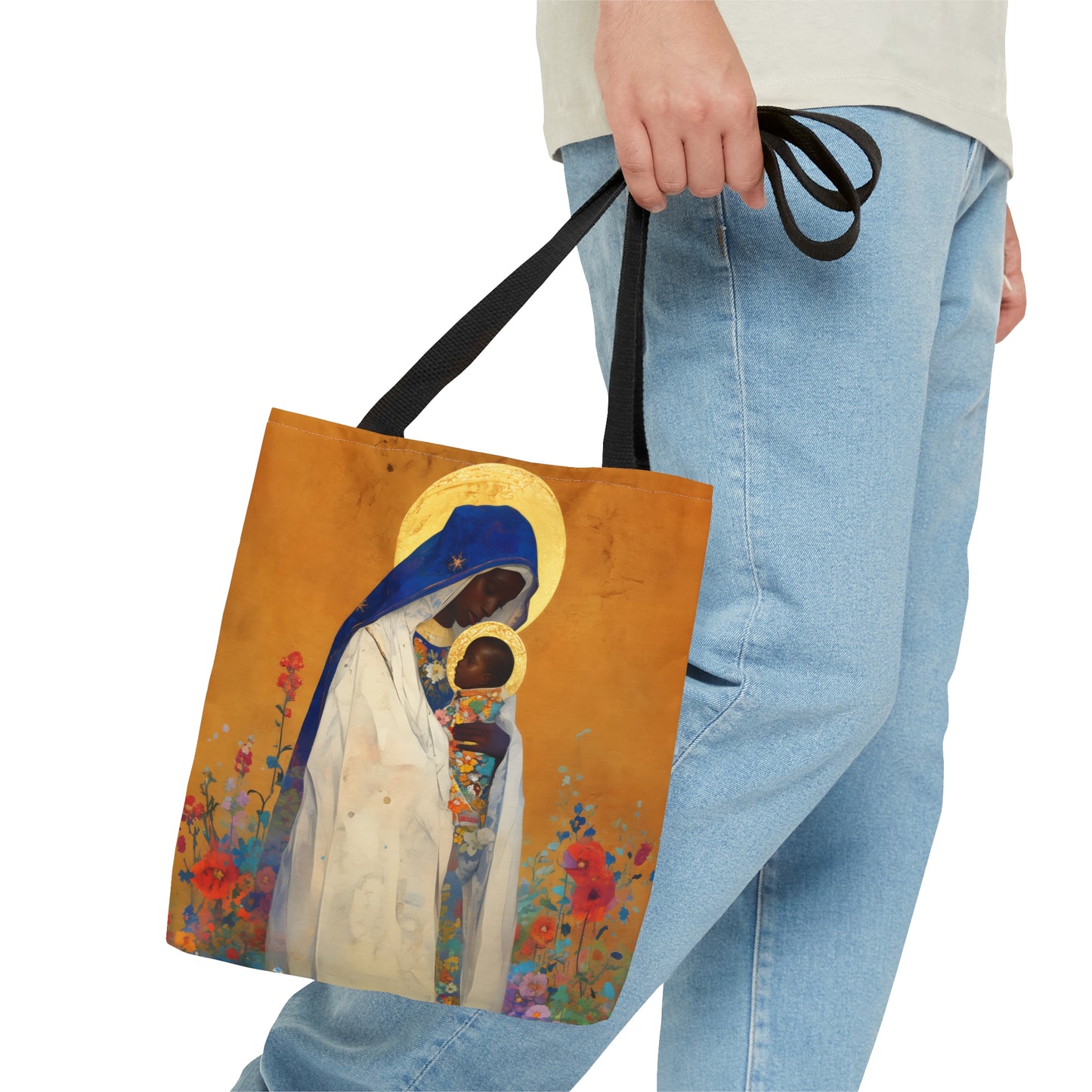 The Divine Embrace- Our Lady of Kibeho's Love Tote Bag - Large Medium Small Faith Art Bag - Catholic Faith Purse - Religious Carry All