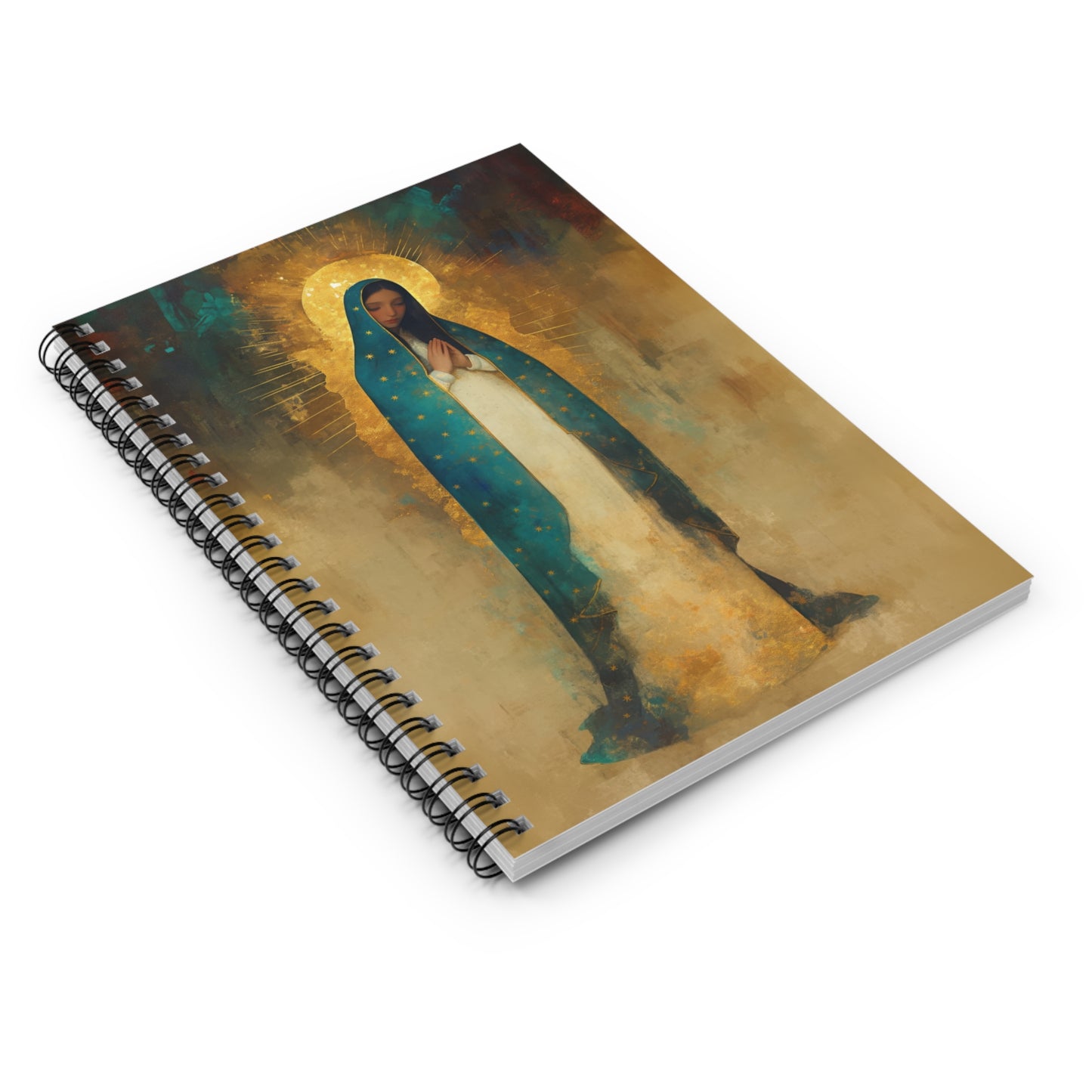 Flower of the new World - Our Lady of Guadalupe - Sanctified Souls Art - Religious Based Notebook - Spiral Notebook - Ruled Line
