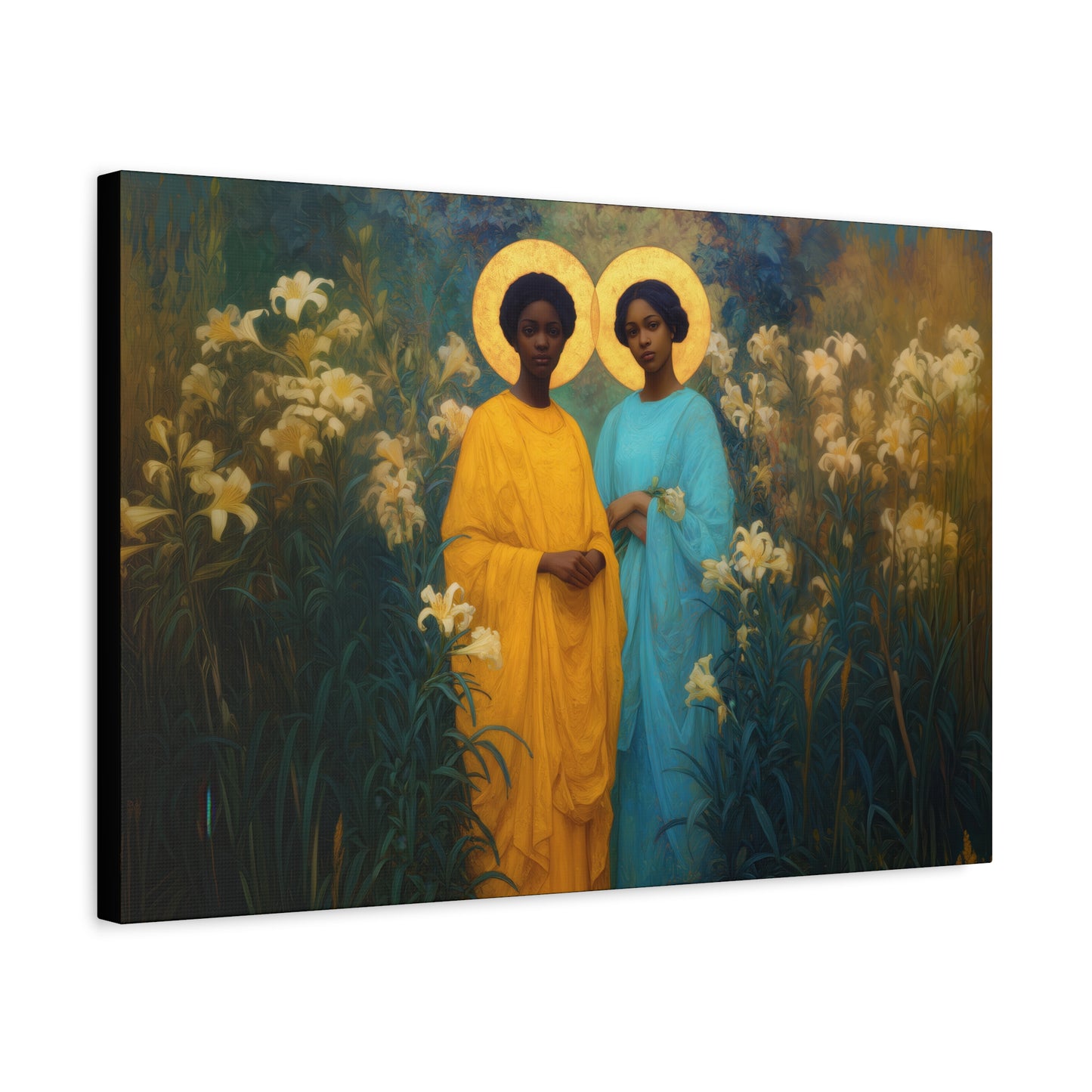 Saint Perpetua and Saint Felicity -  Museum Wrapped Canvas - Sanctified Souls Print - Religious Art for your Home - Catholic Saint Art