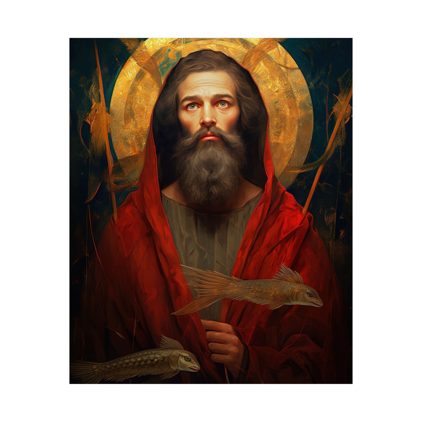 Saint Andrew the Apostle Print - Sanctified Souls Print - Multiple Sizes - Premium Matte Vertical Posters