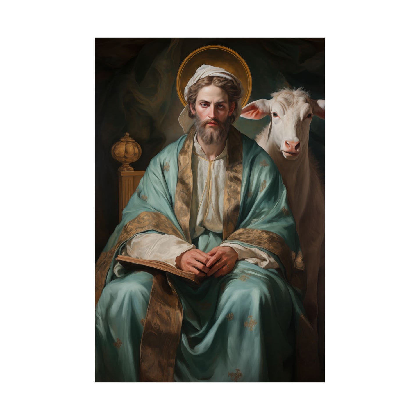 Saint Luke the Evangelist - Sanctified Souls Print - Multiple Sizes - Premium Matte Vertical Posters