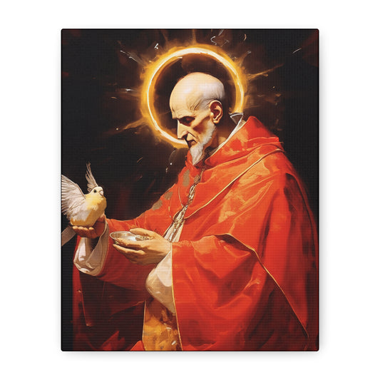 Pope Saint Gregory the Great  - Museum Wrapped Canvas - Sanctified Souls Print - Religious Art for your Home