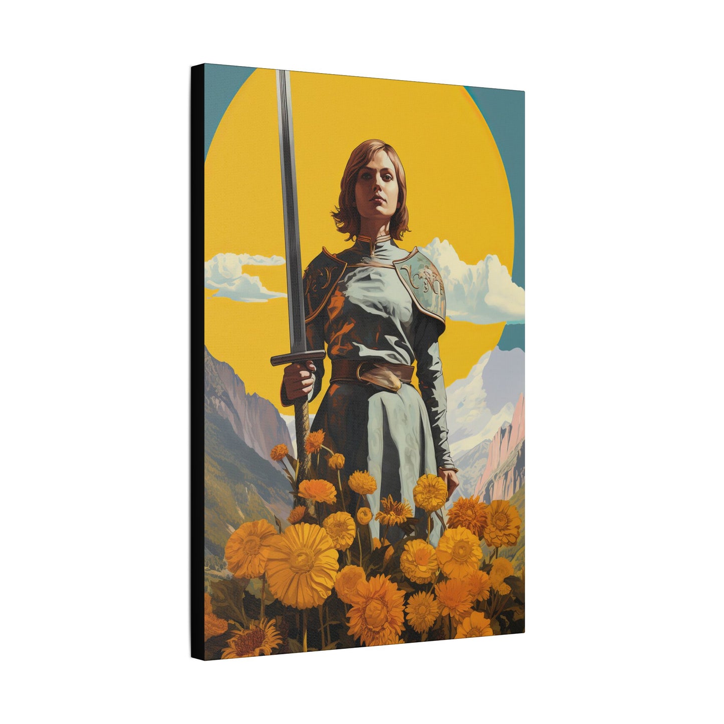 Saint Joan of Arc - Museum Wrapped Canvas - Sanctified Souls Print - Religious Art for your Home
