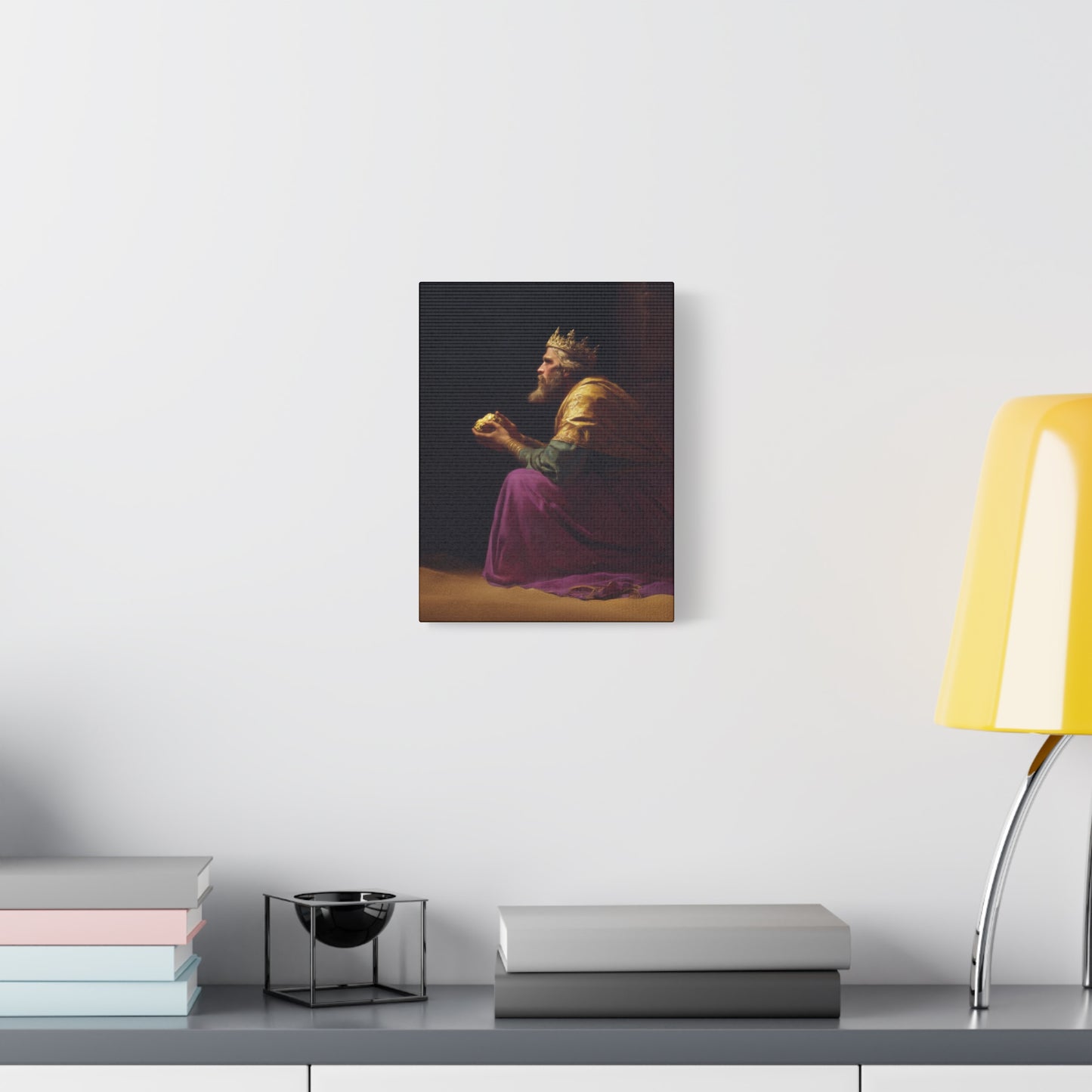 Melchior and the Gift Fit for a King - 3 Wise Men - Gallery Wrapped Canvas - Print - Religious Art for your Home - Catholic