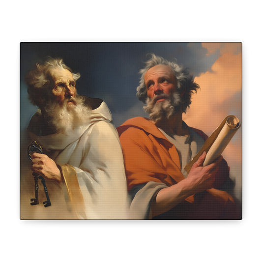 Saint Peter and Saint Paul - Museum Wrapped Canvas - Print - Religious Art for your Home - Christian print