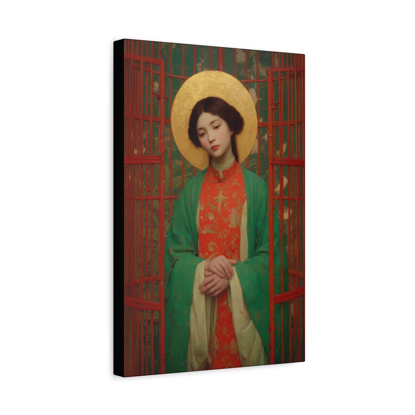 Saint Agnes Tsao Kou Ying -  Museum Wrapped Canvas - Sanctified Souls Print - Religious Art for your Home - Catholic Patron Saint Art