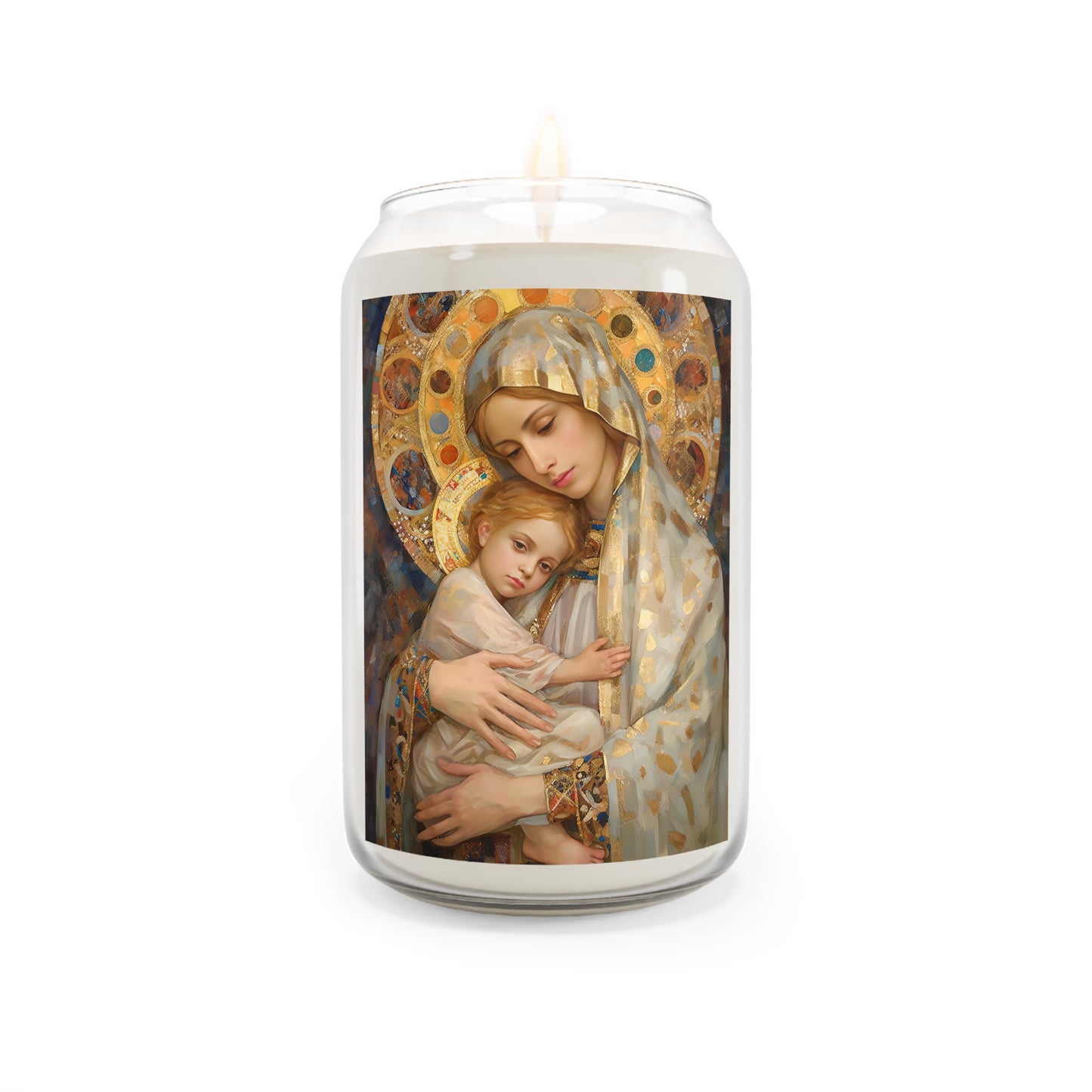 Mary and the Christ Child - Scented Prayer Candle, 13.75oz - Tall Size - Religious Prayer Candle - Catholic Art - Virgin Mary Art