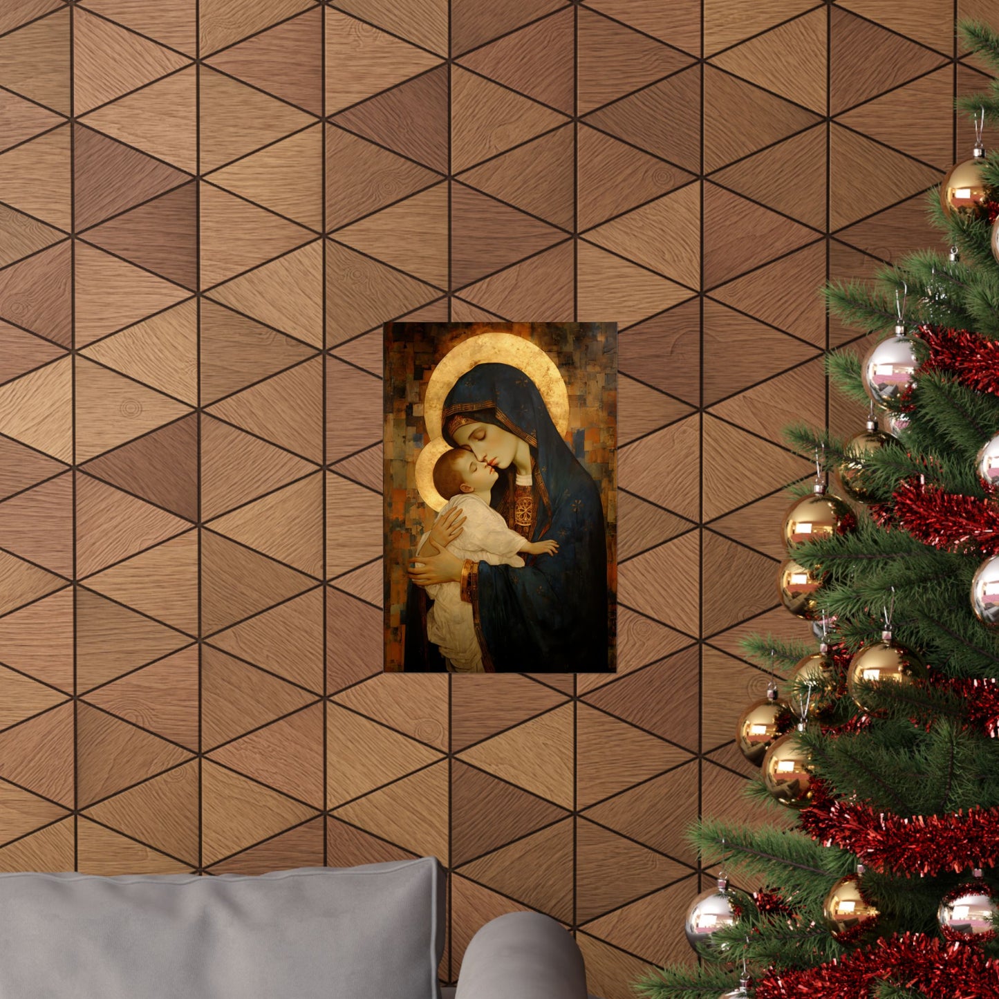 Mother of Mercy - Print - Sanctified Souls Print - Multiple Sizes - Premium Matte Vertical Posters - Madonna and the Christ Child