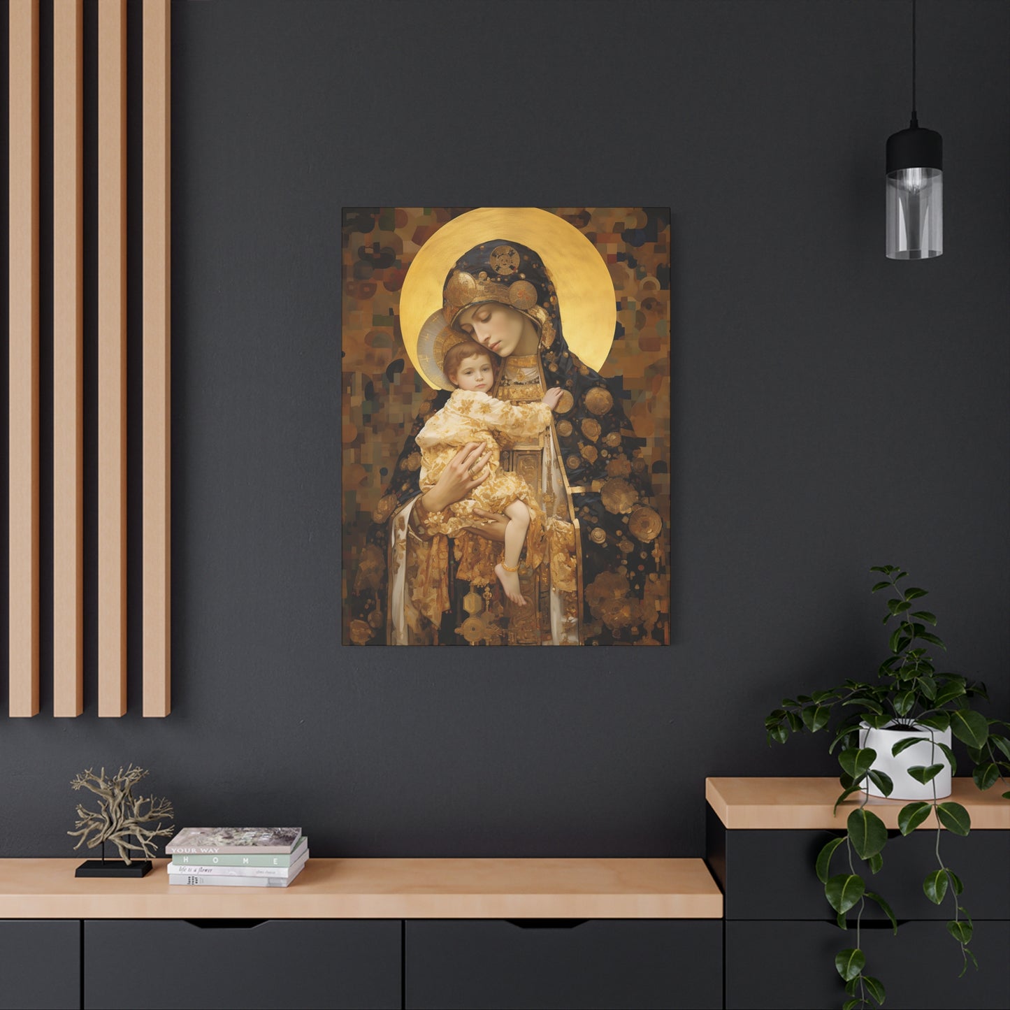 The Light of Love - Museum Wrapped Canvas - Sanctified Souls Print - Religious Art for your Home - The Virgin Mary and The Christ Child