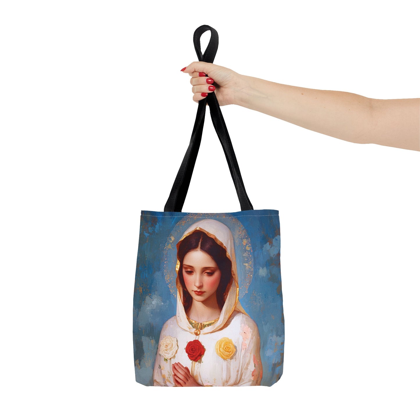 Rosa Mystica - Mystical Rose - Mother Mary - Marian Art - Tote Bag - Large Medium Small Faith Art Bag - Tote Purse