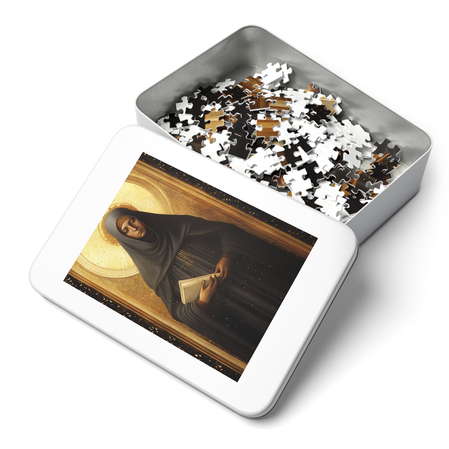 Saint Monica of Hippo - Puzzle and Keepsake Tin - Religious Jigsaw Puzzle (30, 110, 252, 500,1000-Piece) - Religious Puzzle