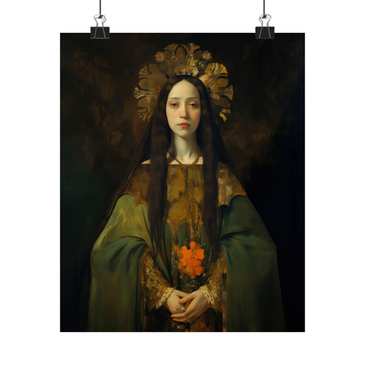 Saint Elizabeth of Portugal - Sanctified Souls Print - Multiple Sizes - Premium Matte Vertical Posters