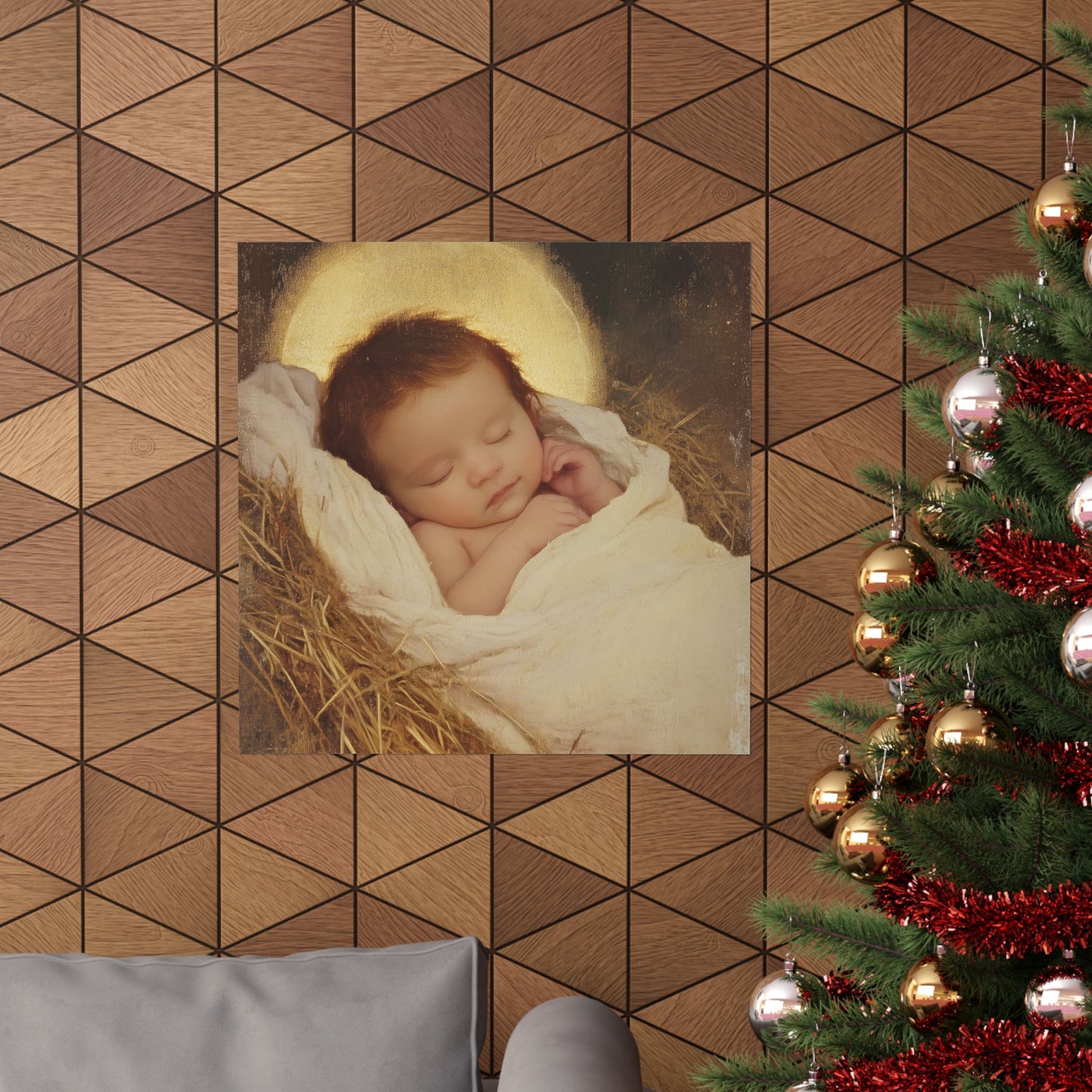 Jesus, the Newborn Light of the World - Sanctified Souls Print - Multiple Sizes - Premium Matte Vertical Posters