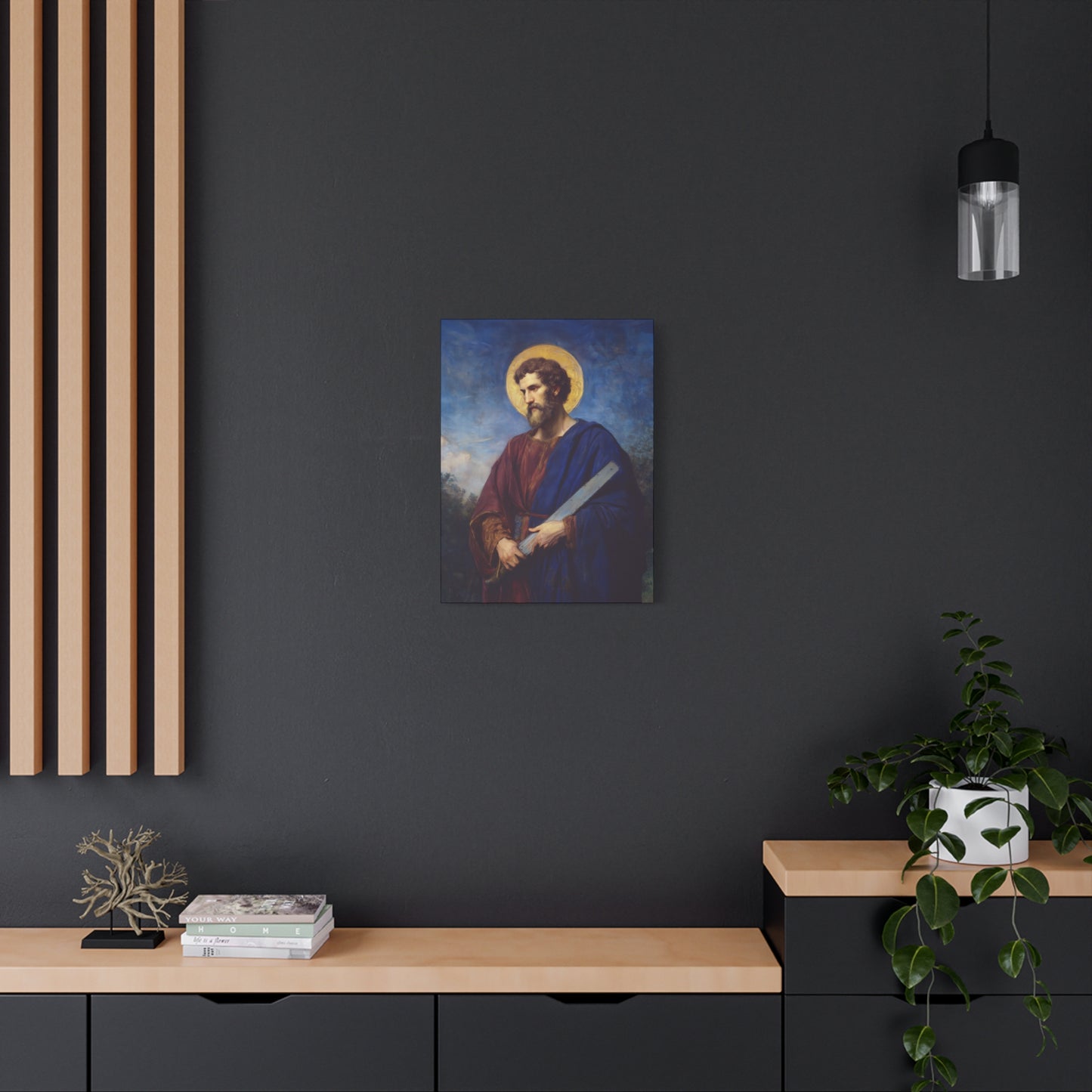 Saint Simon the Apostle  - Gallery Wrapped Canvas - Print - Religious Art for your Home - Catholic Art