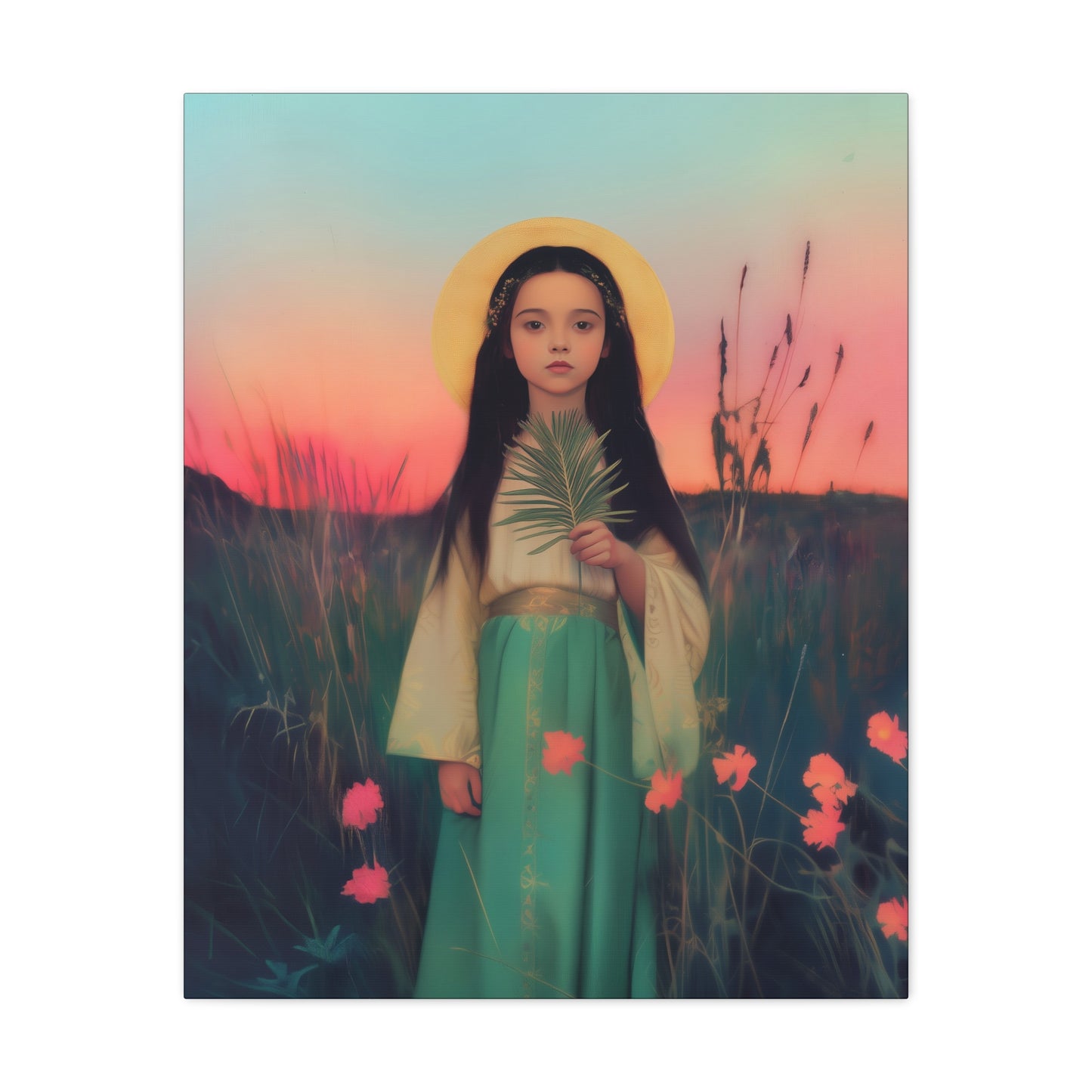 Saint Charity - Multiple Sizes - Catholic Home art - Museum Wrapped Canvas - Sanctified Souls Print - Martyr Saint