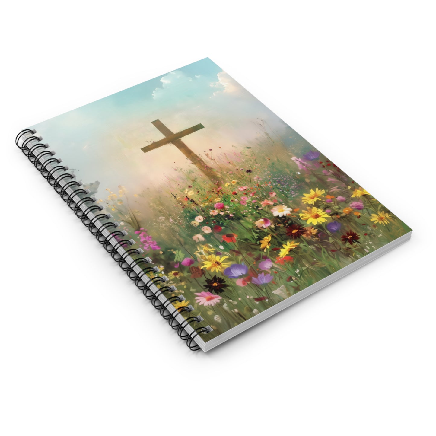 The Cross That Called the Earth to Life - Sanctified Souls Art - Religious Based Notebook - Spiral Notebook - Ruled Line - Prayer