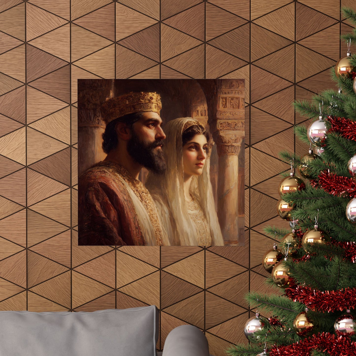 King Xerxes and Queen Esther - Sanctified Souls Print - Multiple Sizes - Premium Matte Vertical Posters