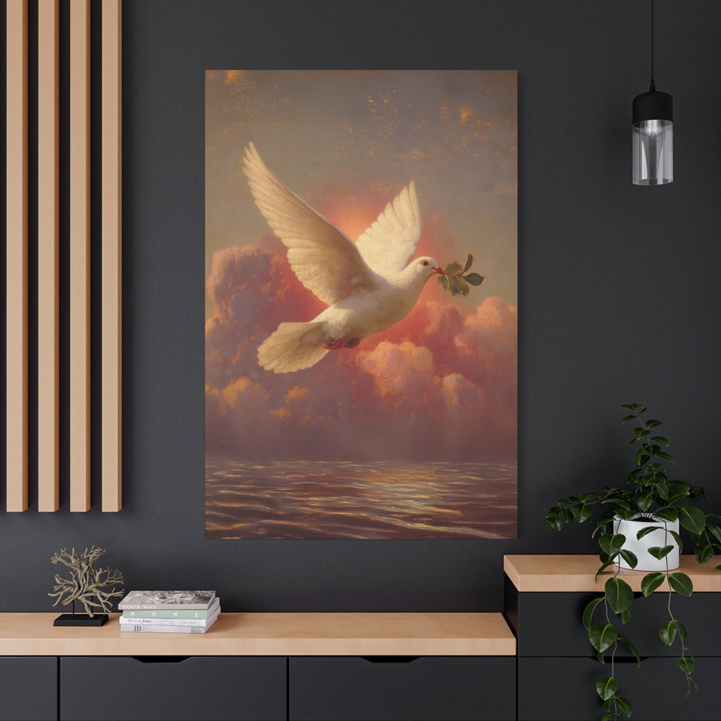 The Spirit Who Restored the Horizon - Holy Spirit - The Dove- Gallery Wrapped Canvas - Print - Religious Art for your Home - Catholic