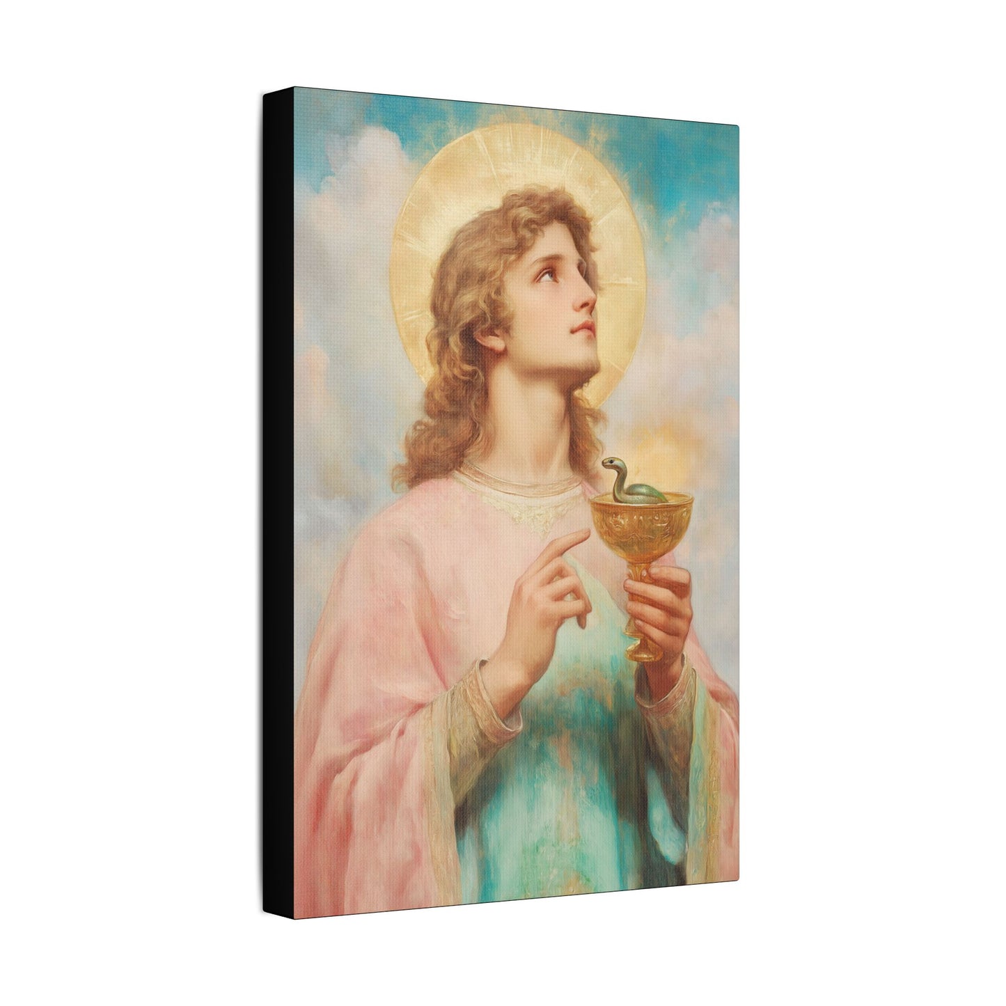 Saint John the Apostle Wrapped Canvas Print - Multiple Sizes - Catholic Home art Matte Canvas, Stretched - Disciple Print