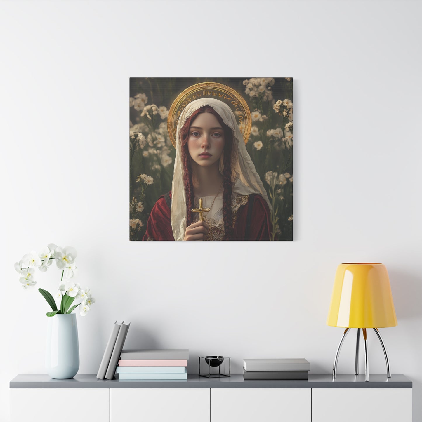 Saint Hilaria - Gallery Wrapped Canvas - Print - Religious Art for your Home - Catholic Art