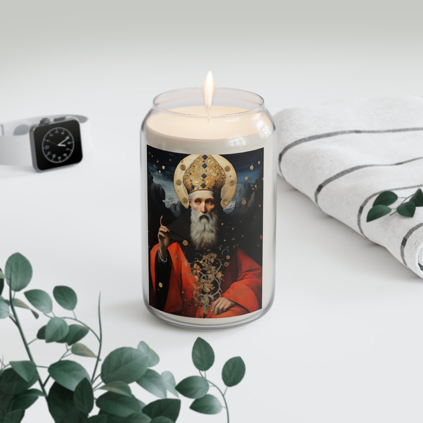 Saint Augustine of Hippo - Scented Prayer Candle, 13.75oz - Tall Size - Religious Prayer Candle - Catholic Art