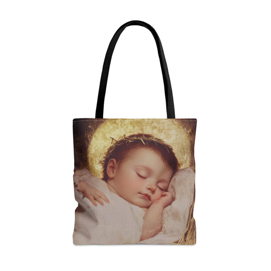 The Christ Child Born Into the Quiet of the World - Tote Bag - Large Medium Small Faith Art Bag - Catholic Faith Purse