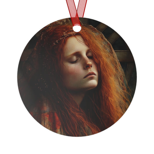 The Penitent Magdalene - Saint Mary Magdalene  Metal Ornament - Religious Holiday Christmas Ornament and Keepsake - Prayer Ornament